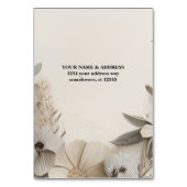 オリジナルでカスタマイズできるマイルストーン・セレブレーションカード テーブルナンバー (裏面)