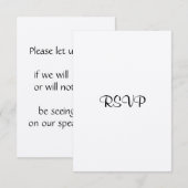 オリジナルでカスタマイズ可能なウェディングインビテーションセット 出欠カード (正面/裏面)