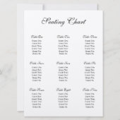 オリジナルでカスタマイズ可能なウェディング招待状セット 席次表 招待状 (裏面)