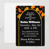 オリジナルでカスタマイズ可能な記念日招待状 | 編集可能 招待状 (正面/裏面)