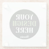 オリジナルでユニーク、スタイリッシュ＆ミニマルなハーシーのキス ガラスコースター (裏面)