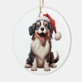 オリジナルで楽しいミニチュアアメリカンシェパード犬 セラミックオーナメント (左)