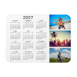 オリジナルで記憶に残る写真コラージュ 2023 カレンダー マグネット