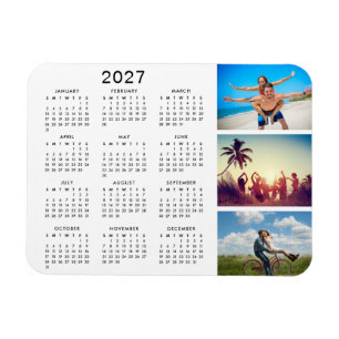 オリジナルで記憶に残る写真コラージュ 2023 カレンダー マグネット