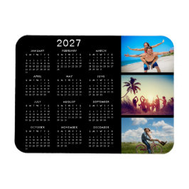 オリジナルで記憶に残る写真コラージュ 2023 カレンダー マグネット