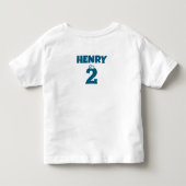 オリジナルで面白い漫画の目　子供の誕生日 トドラーTシャツ (裏面)