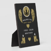 オリジナルで飾れる 追悼記念日 フォトプラーク (側面)