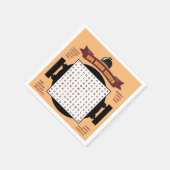 オリジナルとおもしろいBBQパーティー単語検索パズル... スタンダードカクテルナプキン (角)