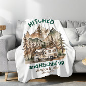 オリジナルなキャンプ用ウェディングブランケット シェルパブランケット