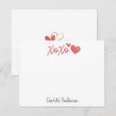 オリジナルなハグ&キス メッセージカード ノートカード (正面/裏面)