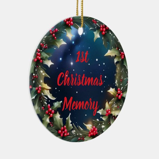 オリジナルなホリーデコレーション 思い出の記念品 セラミックオーナメント (右)