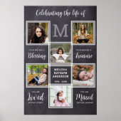 オリジナルなライフメモリアル セレブレーション ユニーク6枚写真 ポスター (正面)