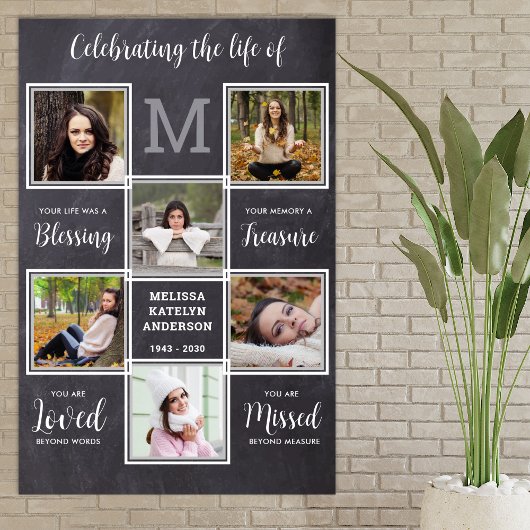 オリジナルなライフメモリアル セレブレーション ユニーク6枚写真 ポスター