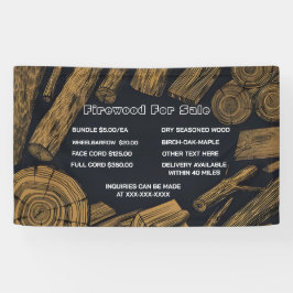 オリジナルなログバンドル販売 - 暖炉用薪 横断幕