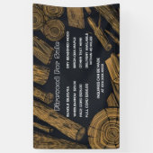 オリジナルなログバンドル販売 - 暖炉用薪 横断幕 (縦)