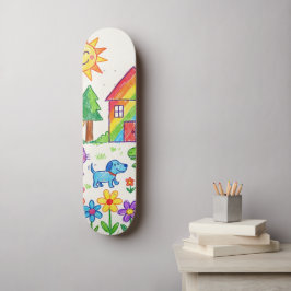 オリジナルな子供の作品アートグッズ スケートボード