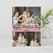 オリジナルな母の日ギフト, 3枚の写真コラージュ シーズンカード (スタンド正面)