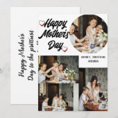 オリジナルな母の日, 4枚の写真のコラージュ シーズンカード (正面/裏面)