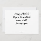 オリジナルな母の日, 4枚の写真コラージュ シーズンカード (裏面)