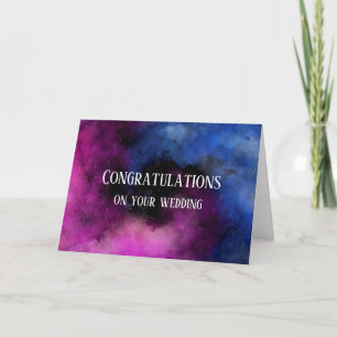 オリジナルな結婚祝い宇宙デザイン カード