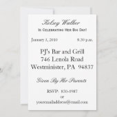 オリジナルな21歳の誕生日パーティー写真招待状 招待状 (裏面)