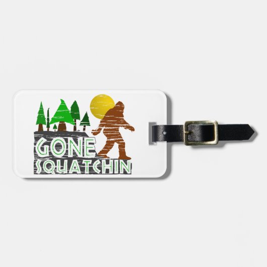 オリジナルによってSquatchinの行くデザイン ラゲッジタグ (正面横)