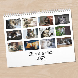 オリジナルのかわいい猫+子猫+ペットの写真カレンダー カレンダー