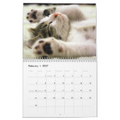 オリジナルのかわいい猫+子猫+ペットの写真カレンダー カレンダー (2月 2027)