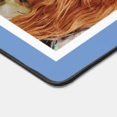 オリジナルのひまわりとキャバリアスパニエル犬の写真 デスクマット (コーナー)