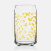 オリジナルのひまわりを蝶に変える ガラス缶 (裏面)