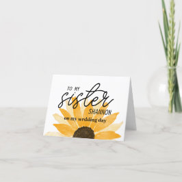 オリジナルのひまわり姉へのカード サンキューカード