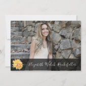 オリジナルのひまわり　ラッキー　退職パーティーの写真 招待状 (裏面)