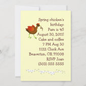 オリジナルのひよこアートカード - どんなシーンにも！ - カスタマイズ可能！ 招待状 (裏面)