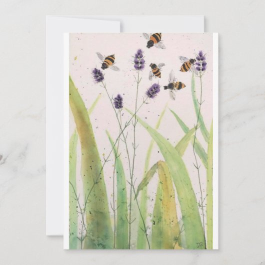 オリジナルのまわりに水の色のポストカ空白のード 案内状 (正面)