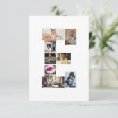 オリジナルのアルファベット「E」写真コラージュを作成 カード (スタンド正面)