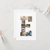 オリジナルのアルファベット「E」写真コラージュを作成 カード (正面/裏面インサイチュ)