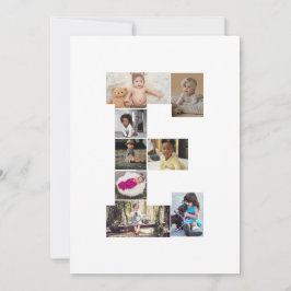 オリジナルのアルファベット「E」写真コラージュを作成 シーズンカード