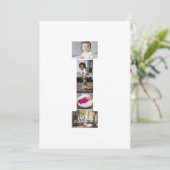 オリジナルのアルファベット「I」写真コラージュをデザイン カード (スタンド正面)