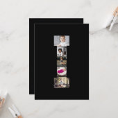 オリジナルのアルファベット「I」写真コラージュを作成 カード (正面/裏面インサイチュ)