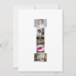 オリジナルのアルファベット「I」写真コラージュを作成 カード