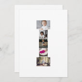 オリジナルのアルファベット「I」写真コラージュを作成 シーズンカード (正面/裏面)