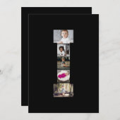 オリジナルのアルファベット「I」写真コラージュを作成 シーズンカード (正面/裏面)