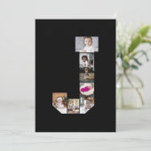 オリジナルのアルファベット「J」写真コラージュポスターをデザインしよう カード (スタンド正面)