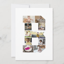オリジナルのアルファベットB写真コラージュを作成する カード
