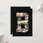 オリジナルのアルファベットB写真コラージュを作成する カード (正面/裏面インサイチュ)