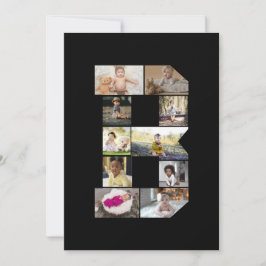 オリジナルのアルファベットB写真コラージュを作成する シーズンカード