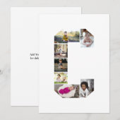 オリジナルのアルファベットC写真コラージュをデザイン シーズンカード (正面/裏面)