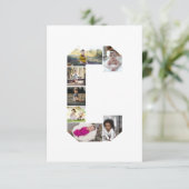 オリジナルのアルファベットC写真コラージュを作成 カード (スタンド正面)