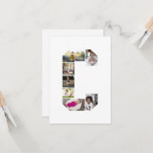 オリジナルのアルファベットC写真コラージュを作成 カード (正面/裏面インサイチュ)