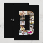 オリジナルのアルファベットD写真コラージュを作成 シーズンカード (正面/裏面)